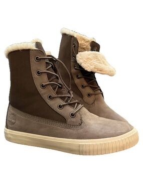 Timberland Skyla Bay Fold Down Fleece Boots Olive Nubuck 6